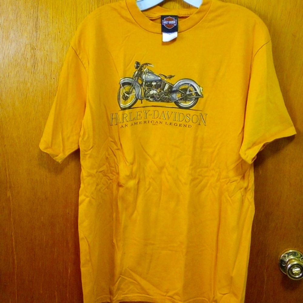 Vintage Collectible Harley-Davidson Large Orange Biker Shirt, Bahamas, Nassau
